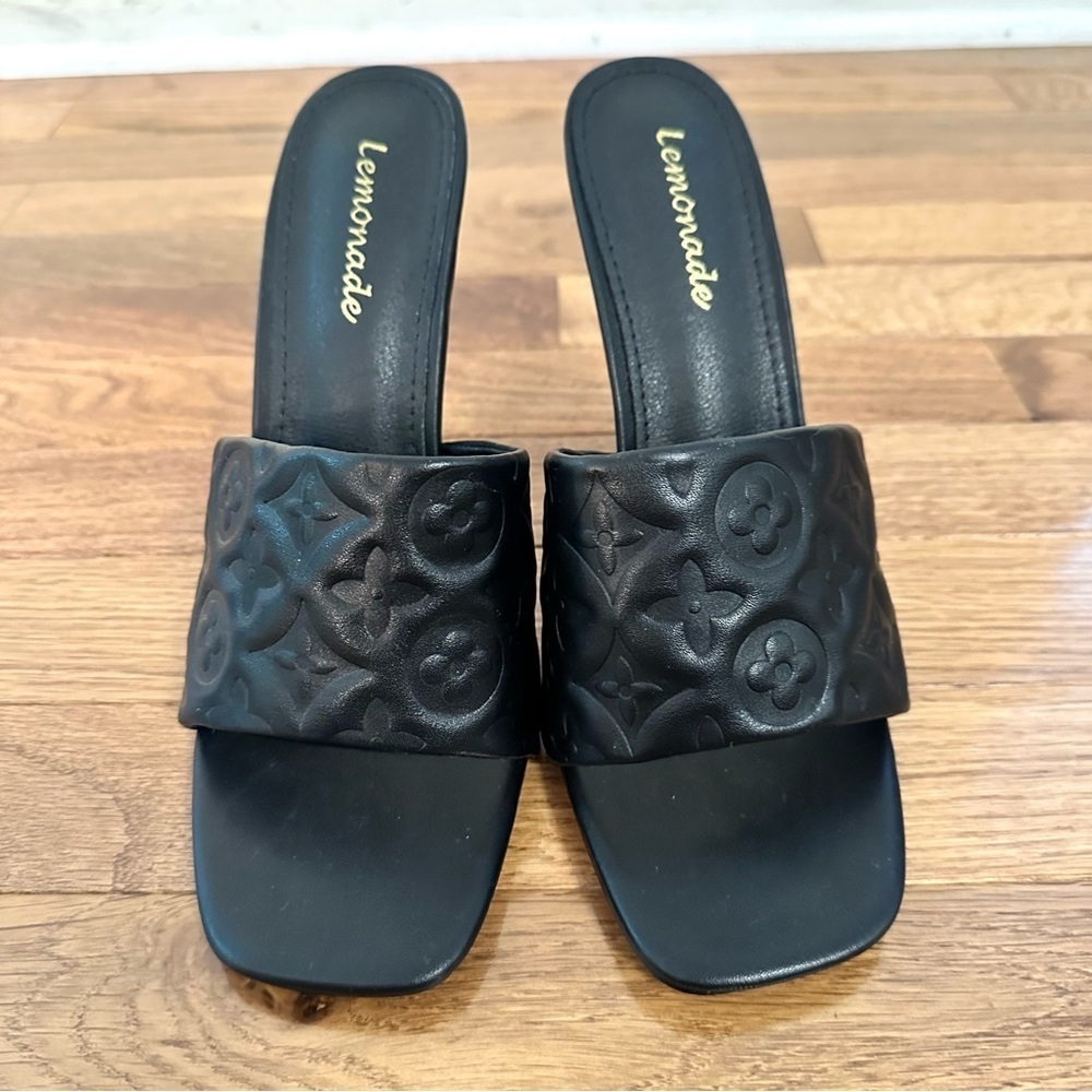 Lemonade Women’s Black Jumeirah Slip-on Heels Sz 7.5